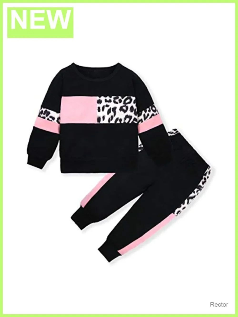 Toddler Girls Fall Winter Sweatsuit Outfit Long Sleeve Top Pants Set 1-5T